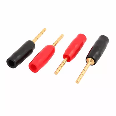 4Pcs 2mm Banana Plug Pin Screw Type Audio Speaker Cable Connector Gold Plated • $10.97