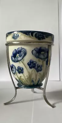 Beautiful Early William Moorcroft For Macintyre Blue Poppy Small Vase On Stand • £549