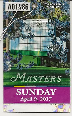 2017 Masters Ticket - Sunday April 9 • $25