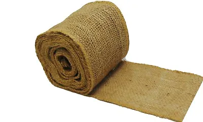 Vintage Ribbons 4   Wide Burlap Fabric Craft Ribbon 10 Yards Lose Weaved Jute • $8.99