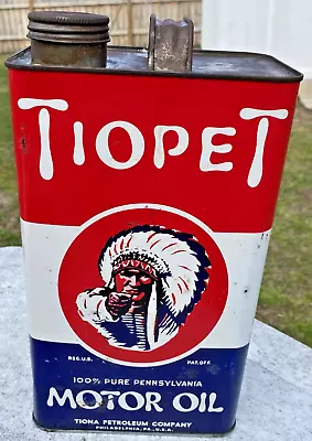 Vintage Tiopet Tin Oil Can   Rare   • $800