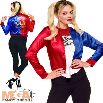 £24.99 • Buy Harley Quinn Ladies Fancy Dress Suicide Squad Halloween Womens Villain Costume