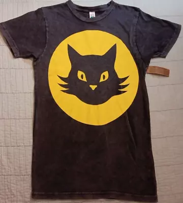 NWT Unisex XS Lane Seven L/7 Gray Vintage Wash Black Cat Graphic T Shirt • $18