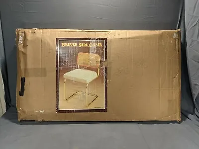 Breuer Side Chair Brass Plated Frame With Cushion Seat NEW NOS VINTAGE VHTF • $399.99