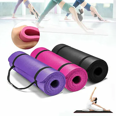  Yoga Mat MultiColour 13 Mm Thick Gym Exercise Fitness  Workout Mat 61x 183cm  • £9.99