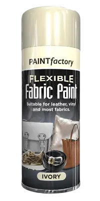 Flexible Fabric And Vinyl Spray Paint Ivory Aerosol 200ml • £5.95