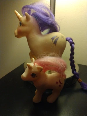 $9 • Buy Glory - 1983 & Baby Moondancer - 1984 Unicorn Pony - G1 My Little Pony - 1980s