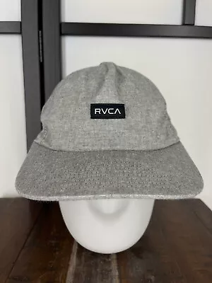 RVCA Hat Cap Strap Back Adult One Size Gray Embroidered Mid Fit Skate Surfer • $13.19
