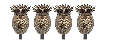 Legends Maui Outdoor Garden Torches With Poles Set-of-4 (Bronze Pineapple) 4 • $324.82