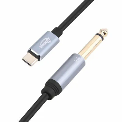 £9.99 • Buy USB-C Male To 6.35mm Male TS Jack Output Mono Audio Cable 180cm