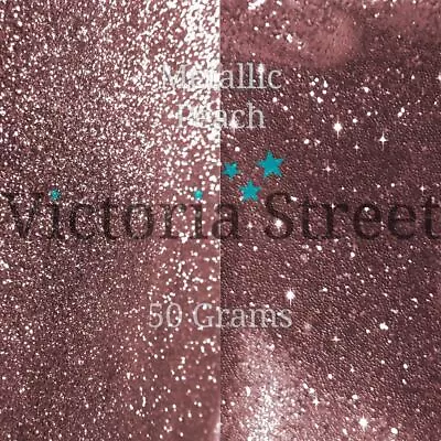 Victoria Street Glitter - Metallic Peach - Fine 0.008  / 0.2mm (Rose Gold Pink) • £2.99