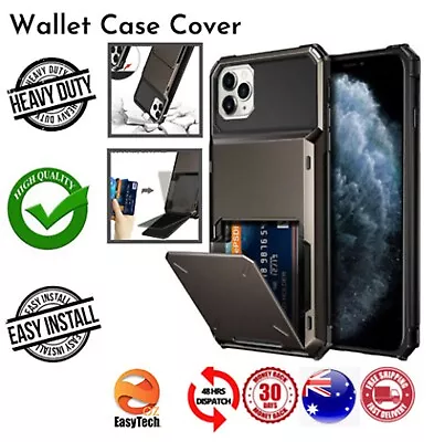 $20.23 • Buy APPLLE IPHONE 12 11 Pro Wallet Card Slot Holder Armor Hard Heavy Duty Case Cover