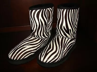 UGG Australia Classic Short Exotic Zebra Print Women’s Boots Hair Sheepskin Sz 7 • $79.99