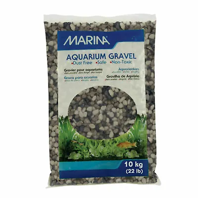 £21.99 • Buy Marina Decorative Aquarium Gravel, Grey Tones, 10 Kg (22 Lbs) Fish Tank Gravel