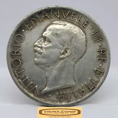 1927-R Italy Silver 5 Lire - #C35829NQ • $9.99