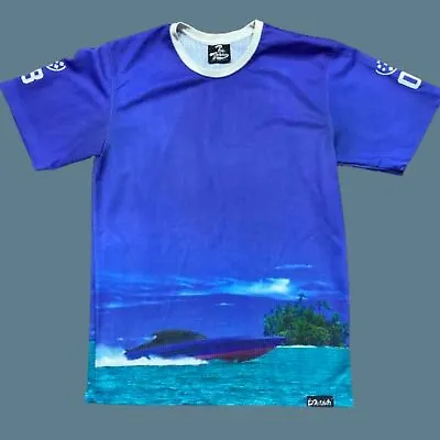 Pink Dolphin Casual Summer Lightweight Mesh Jersey Ocean T-Shirt Mens Size Large • $20