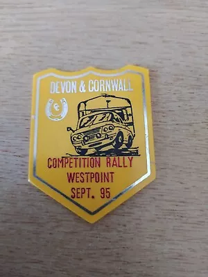 Caravan Club Badge - Devon & Cornwall - Competition Rally Westpoint September 95 • £2.99