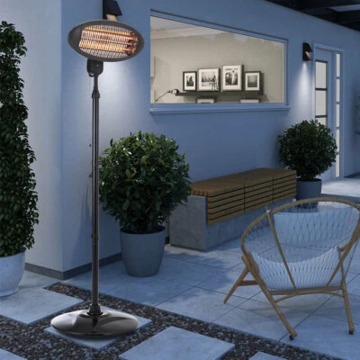 £19.95 • Buy Max 2KW Halogen Patio Heater Garden Free Standing Waterproof Space Warmer HEATER