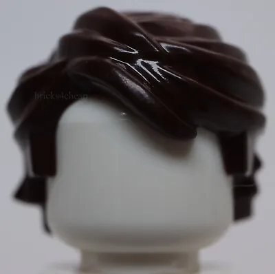 Lego Dark Brown Minifig Hair Swept Back Tousled Anakin • $1.25