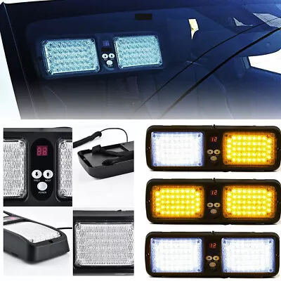 Amber LED Rooftop Strobe Sunshield Visor Light Truck Traffic Advisor Lamp • $18.79