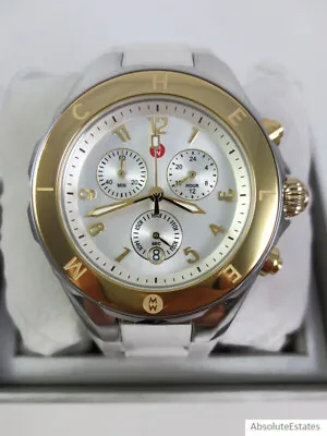 NEW Michele Jelly Bean Tahitian Two Tone Gold & Silver Wheat Watch MWW12F000103 • $218.49