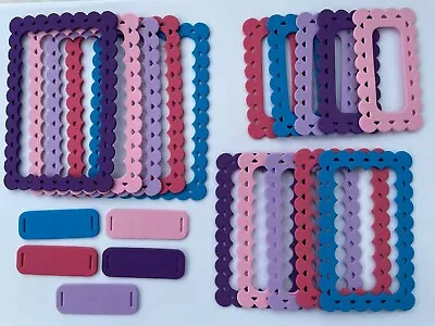 Die Cut Frames Crafts Card Making Scrapbooking Toppers Pink Purple X20 UK • £2.50