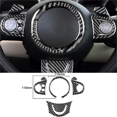 8Pcs Carbon Fiber Interior Steering Wheel Kit Cover Trim For Mini Cooper 2007-10 • $17.43