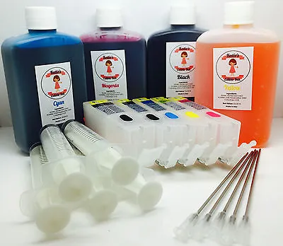 Refillable Katie's Edible Ink Cartridge Kit For Canon MG5250 MG5350 Printers 200 • £22.99