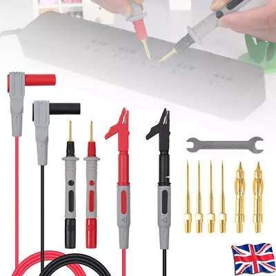 10A Digital Multimeter Test Leads 13-in-1 Probe Volt Meter Cable Multimeter Lead • £15.99