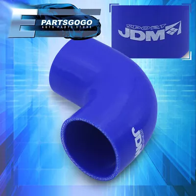 2.5  64MM 90Degree Angle Elbow 3PLY Silicone Coupler Turbo Hose Piping Intake BL • $11.99