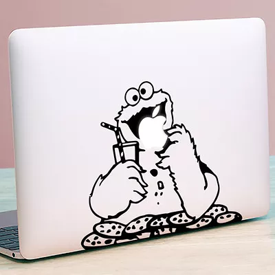 COOKIE MONSTER Apple MacBook Decal Sticker Fits All MacBook Models • £4.99