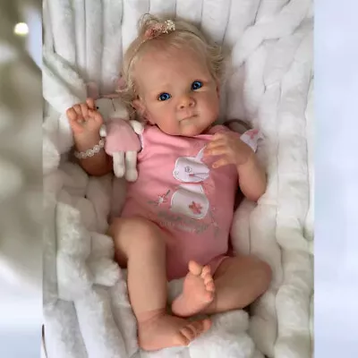 Real Reborn Baby Girl Dolls 18'' Lifelike Newborn Soft Body Vinyl Silicone Doll • $102.40