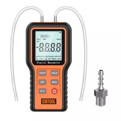 Digital Manometer Dual Port Pipes Pressure Meter HVAC Gas Tester Gauge ±20.68KPa • $39