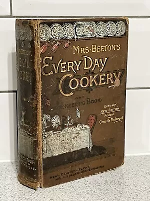 MRS BEETON'S EVERYDAY COOKERY & HOUSEKEEPING BOOK C1890's ADVERTS ILLUSTRATIONS • $24.89