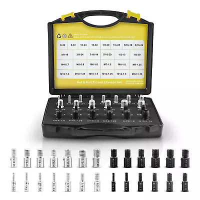 Nut And Bolt Thread Checker (Inch & Metric) Nut And Bolt Size Gauge- 14 Inch & 1 • $25.33