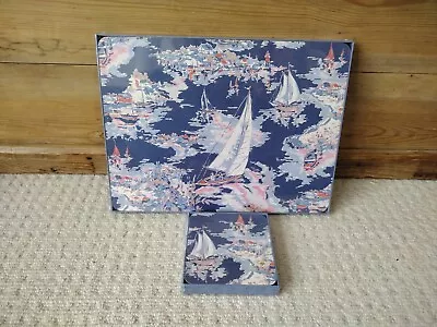 Laura Ashley RIVIERA Set Of 4 Placemats + Set Of 4 Coasters BRAND NEW & SEALED  • £39.99