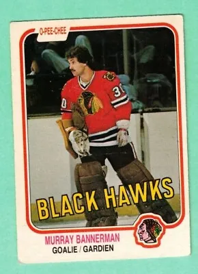 (1) Murray Bannerman 1981-82 O-pee-chee # 68 Hawks  Rookie Creased (i3961) • $0.72