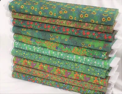 GUSTAV KLIMT Cotton Fabric Ideal For Dressmaking Cushions Crafts In 10 DESIGNS • £1.09