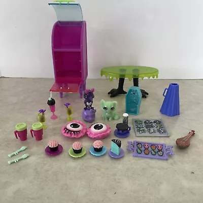 Lot 24 Monster High Coffin Bean Misc  Accessory Furniture Baking Table Cups Pets • $15.99