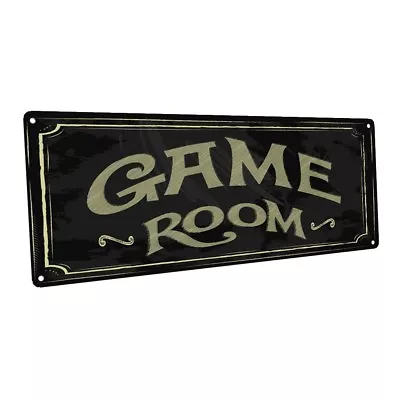 Game Room Metal Street Sign Billiards Poker Gaming Mancave Den Wall Decor • $44.99