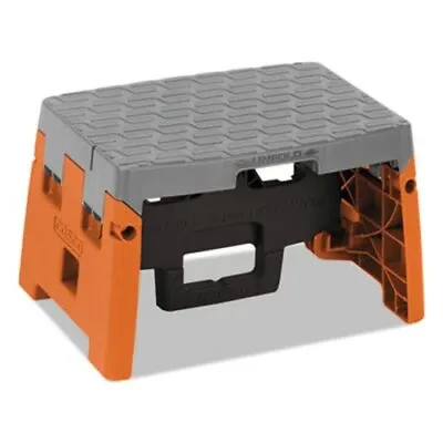 Cosco One-Step Folding Step Stool 8 1/2  Height Orange/Gray (CSC11903BGO1E) • $27.82