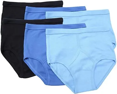 Pack Of 6 Mens 100% Cotton Y Fronts Assorted Colours Underwear Size S M L XL 2XL • £11.99