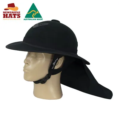 Newcastle Hats Horse Riding Brim With Neckflap UPF50+ • $37.75