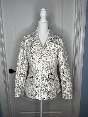 V Christina Snake Design Motorcycle Style Jacket Size • $70