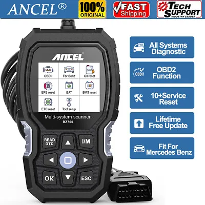 ANCEL BZ700 For Mercedes Benz OBD2 Scanner All System Diagnostic Car Code Reader • $89