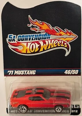 Red '71 MUSTANG Mexico 2012 Convention Code-3 Hot Wheels Car 46/50 • $333.33