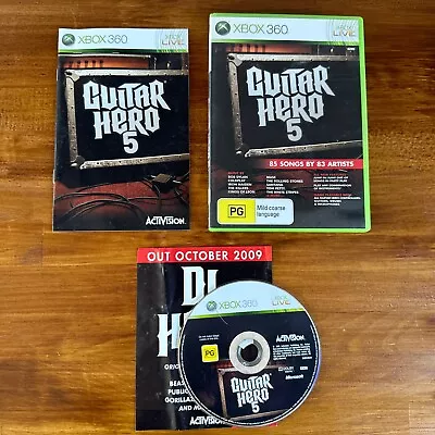 Guitar Hero 5 | Xbox 360 Game | Australian Seller | Tested & Working • $12.90