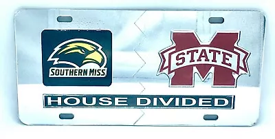 Southern Miss Mississippi State Bulldogs House Divided Mirror License Plate Car • $28.97