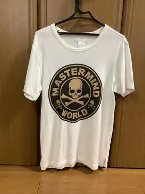 MASTERMIND Japan Skull Logo Circle T-Shirt Tops Men Size M White From Japan USED • £161.70