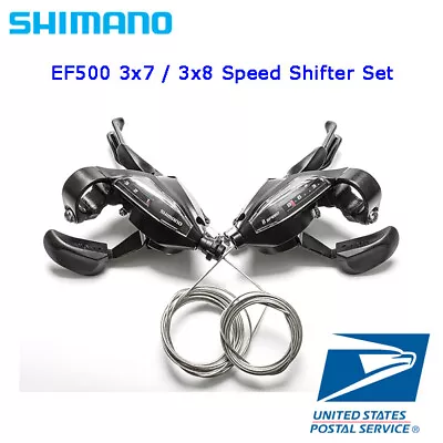 Shimano ST-EF500 3x7 3x8 Speed Shifter Set With Cable • $23.88